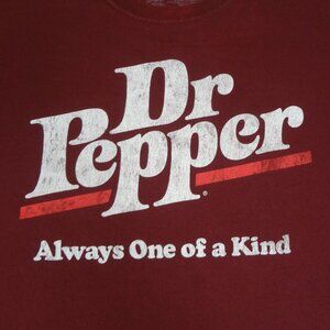 DR PEPPER ALWAYS ONE OF A KIND - DARK RED XL T-SHIRT L137 (SPOT C PIC)